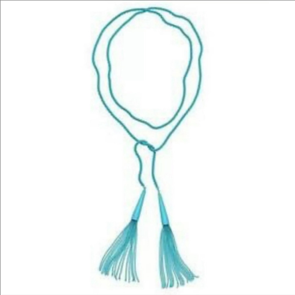 NWT KENDRA SCOTT Phara Aqua Matte Lariat Necklace - Picture 4 of 4